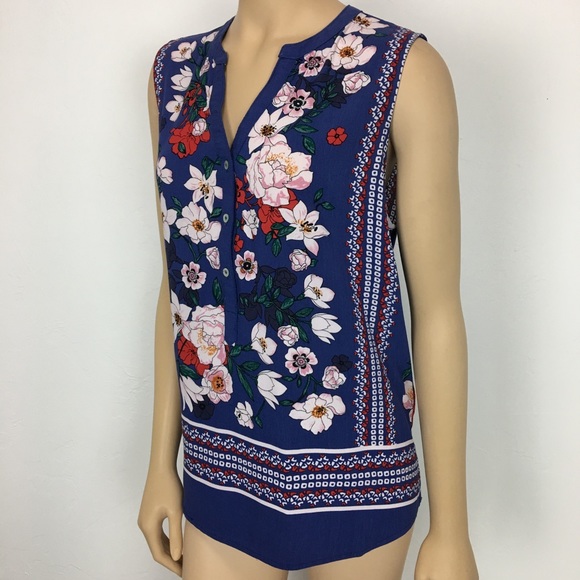 NWT Market and Spruce Stitch Fix Floral Tank Large - Picture 4 of 8